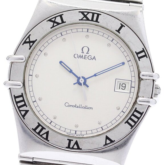 OMEGA Constellation Date Silver Dial Quartz Men's Watch_883273